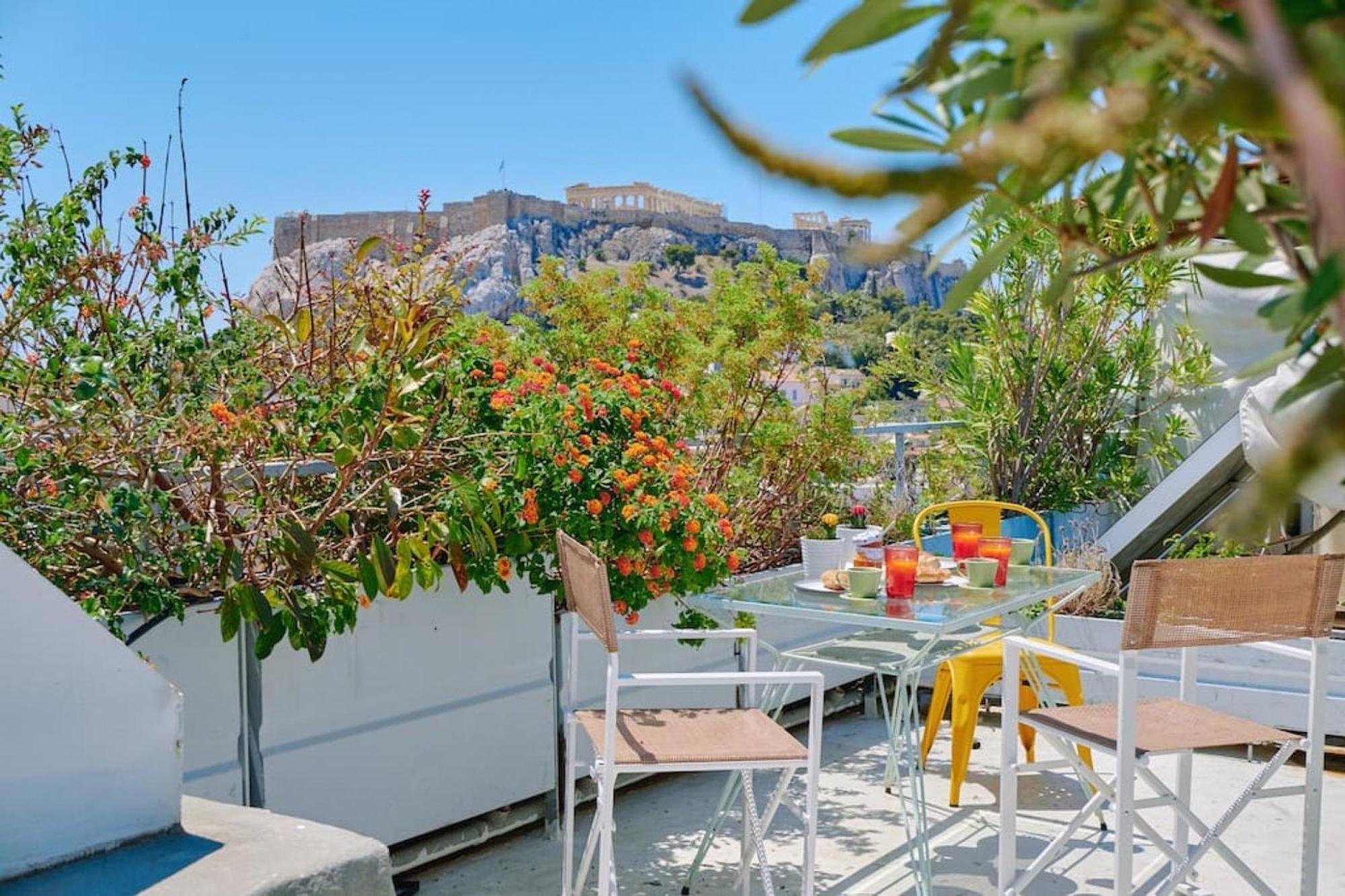 360 View In Roof Top Appartment With Patio أثينا المظهر الخارجي الصورة